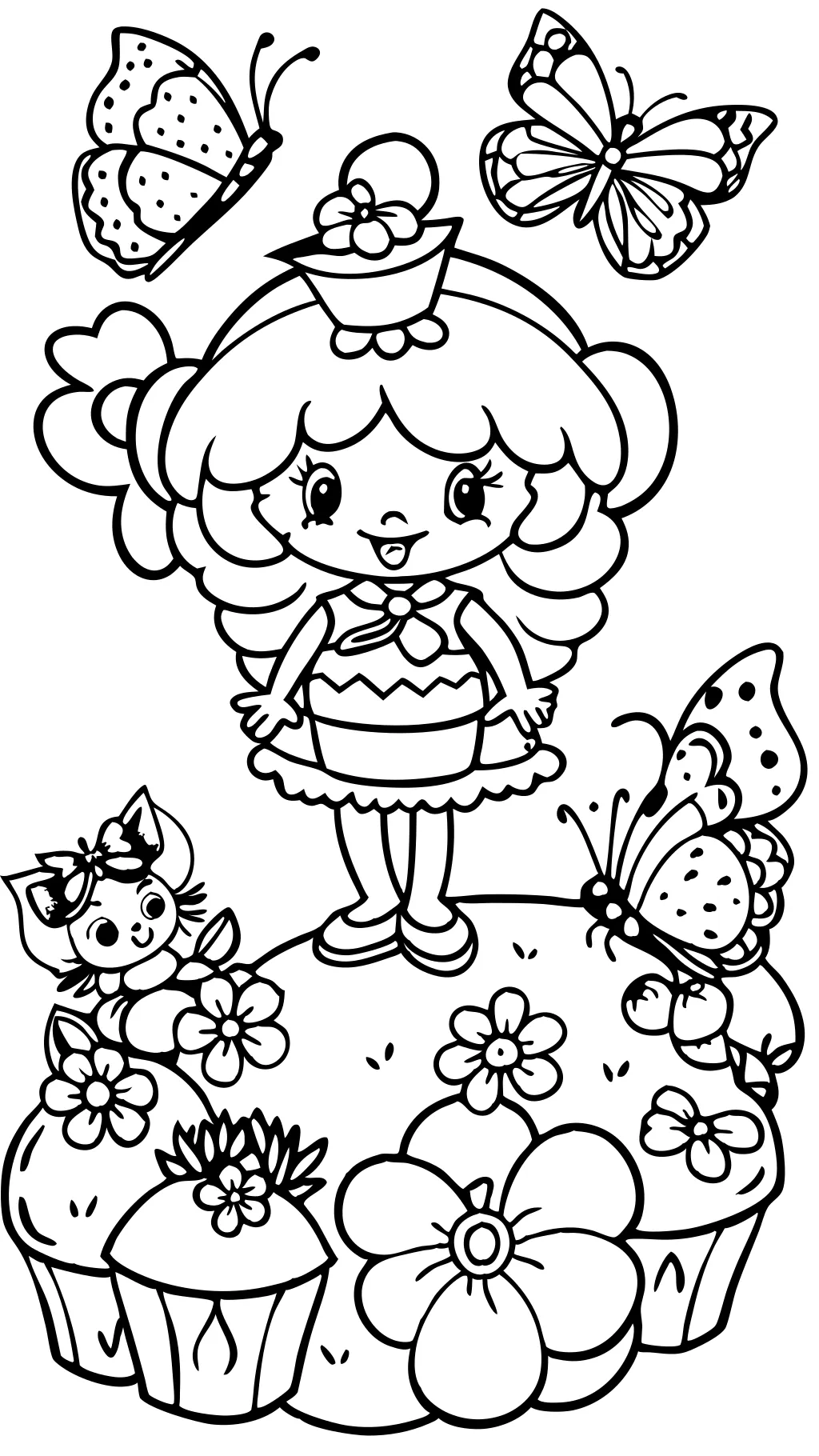 coloring pages of strawberry shortcake and friends